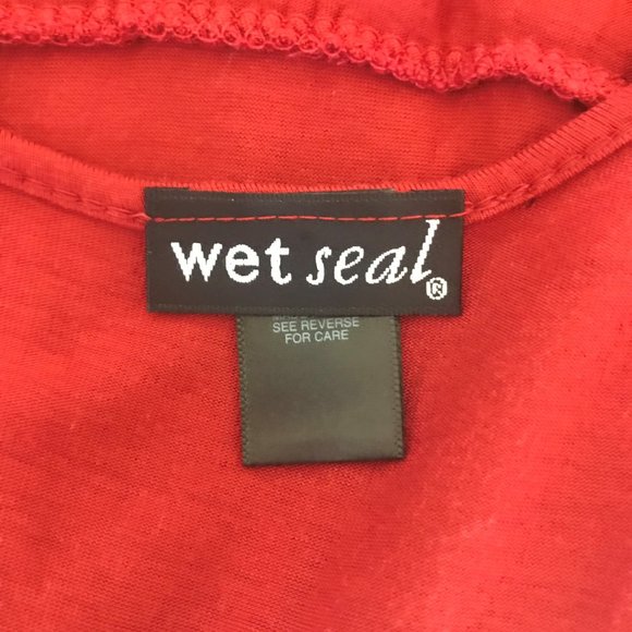 Wet Seal Burnt Orange Ruffle V-Neck Tank - Picture 3 of 5